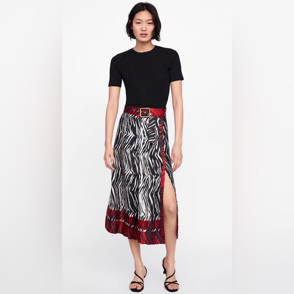 Zara zebra skirt